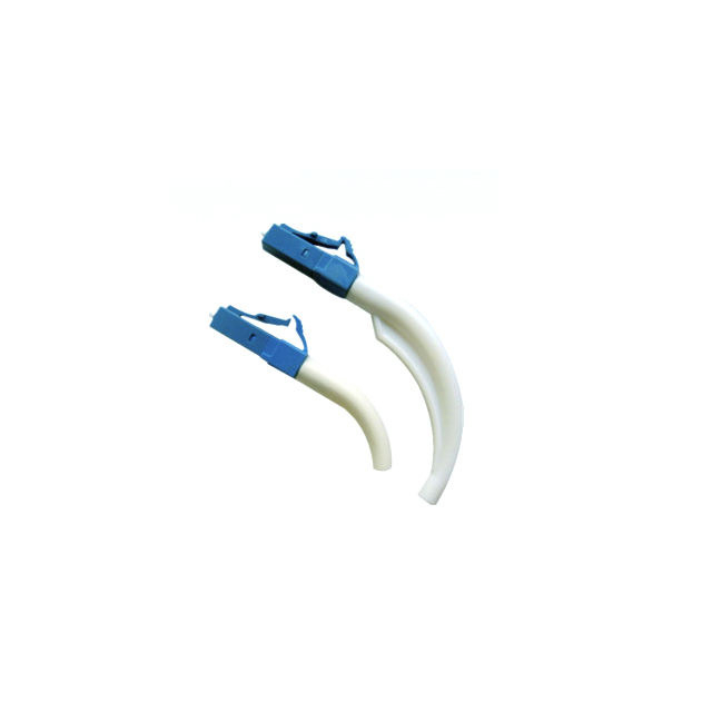 LC Optical Fiber Connector with 90 degree bent boot