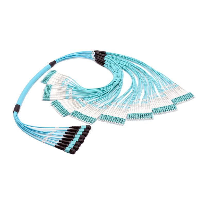 MPO/MTP-LC Multimode OM3 10-100G 144cores Optical Fiber Patchcord