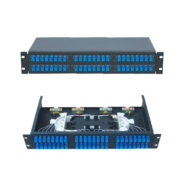 2U 48 Ports Rack Mount Fiber Optical Patch panel ODF with Drawer type