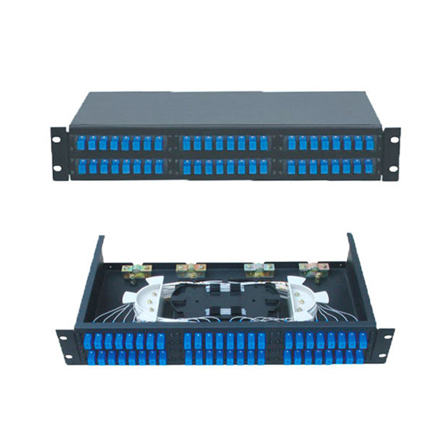 2U 48 Ports Rack Mount Fiber Optical Patch panel ODF with Drawer type